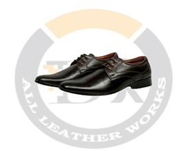 Executive black leather safety shoes with brown lining by Safety Shoes Manufacturer – DSK Safety